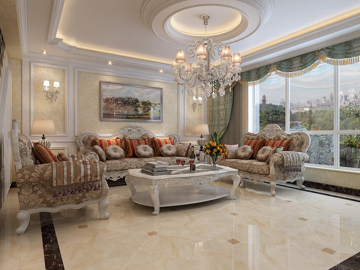 正定墅洋居禮245平米三室兩廳四衛(wèi)歐式風(fēng)格裝修效果圖 正定墅洋居禮245平米三室兩廳四衛(wèi)歐式風(fēng)格裝修效果圖