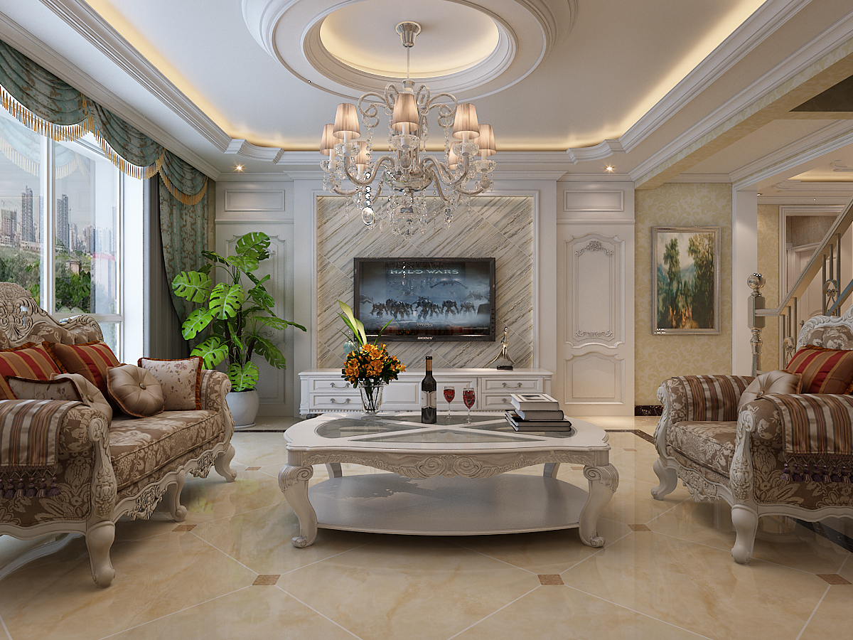 正定墅洋居禮245平米三室兩廳四衛(wèi)歐式風(fēng)格裝修效果圖 正定墅洋居禮245平米三室兩廳四衛(wèi)歐式風(fēng)格裝修效果圖
