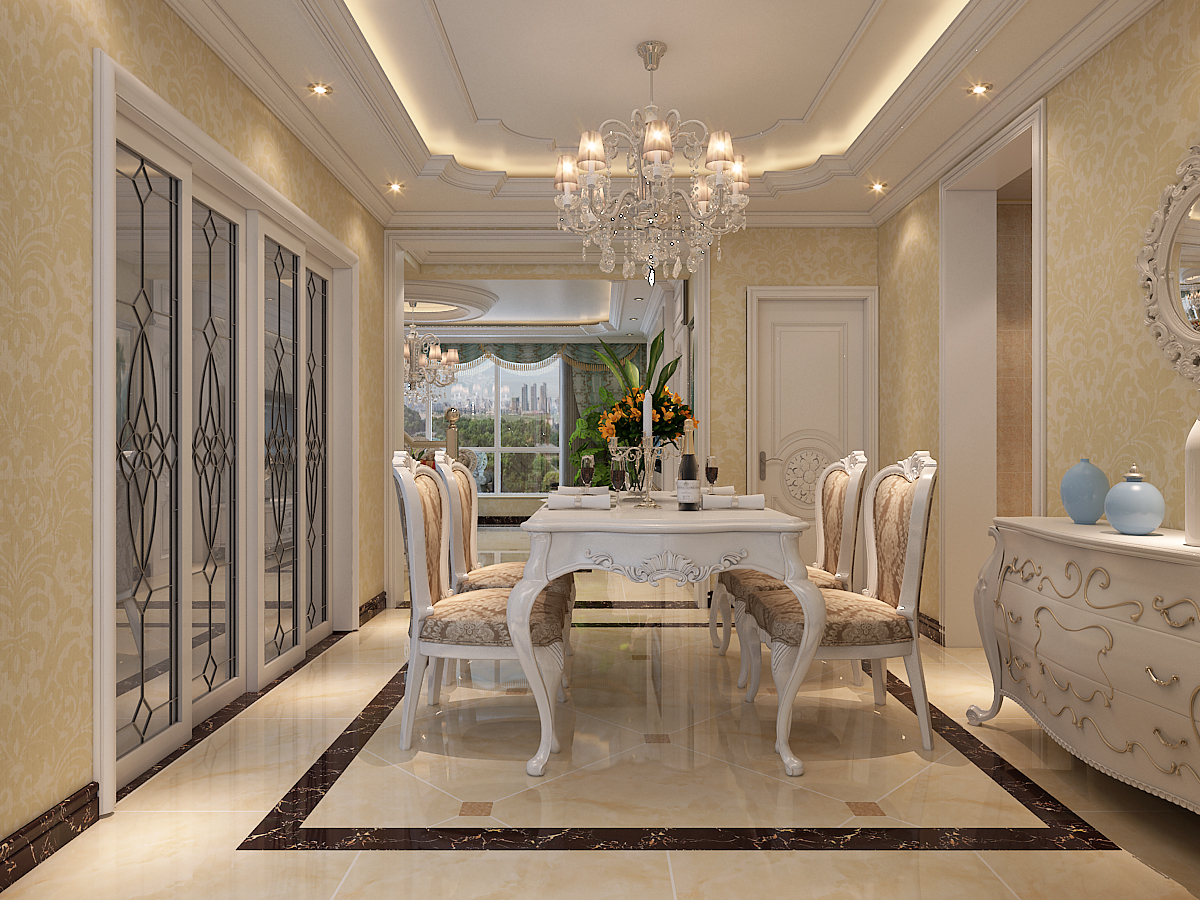 正定墅洋居禮245平米三室兩廳四衛(wèi)歐式風(fēng)格裝修效果圖 正定墅洋居禮245平米三室兩廳四衛(wèi)歐式風(fēng)格裝修效果圖