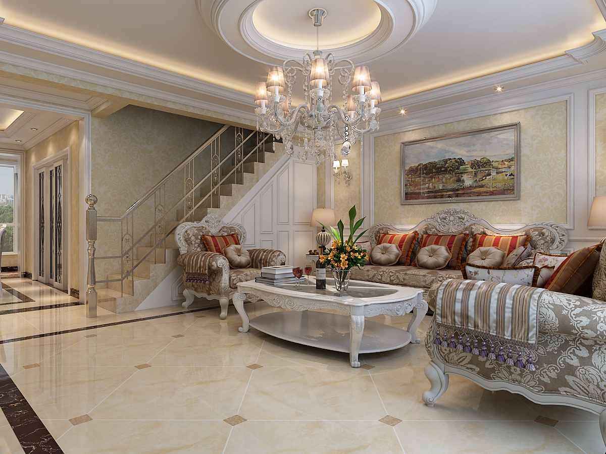 正定墅洋居禮245平米三室兩廳四衛(wèi)歐式風(fēng)格裝修效果圖 正定墅洋居禮245平米三室兩廳四衛(wèi)歐式風(fēng)格裝修效果圖