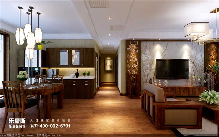 藍(lán)山印象139平米三室兩廳裝修效果圖