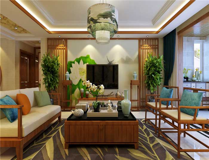海棠灣158平米四室兩廳兩衛(wèi)新中式效果圖 海棠灣158平米四室兩廳兩衛(wèi)新中式效果圖