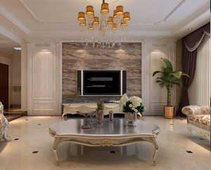 盛邦大都會(huì)218平米四室兩廳簡歐風(fēng)格裝修效果圖