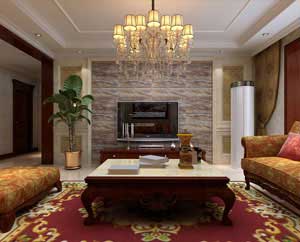 盛世天驕180平米三室兩廳新中式裝修效果圖