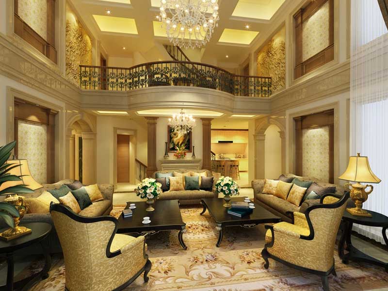 石家莊別墅客廳裝修效果圖