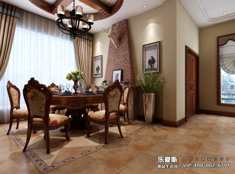 碧桂園別墅245平米美式風(fēng)格裝修設(shè)計(jì)效果圖