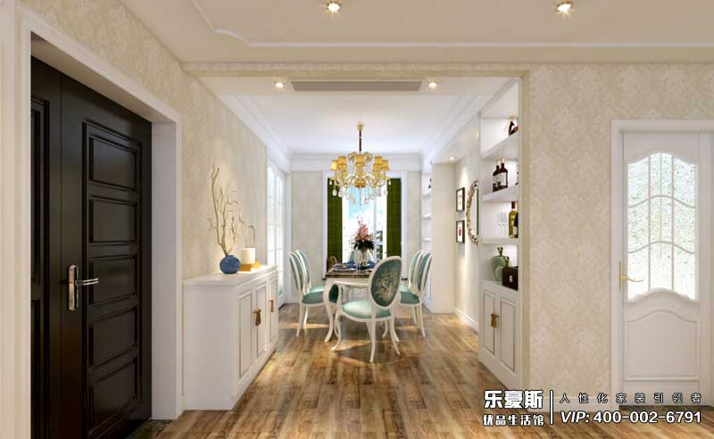 嘉苑190平米簡歐風格裝修效果圖