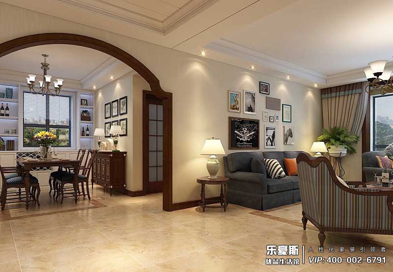 領(lǐng)事郡178平米美式風(fēng)格裝修效果圖