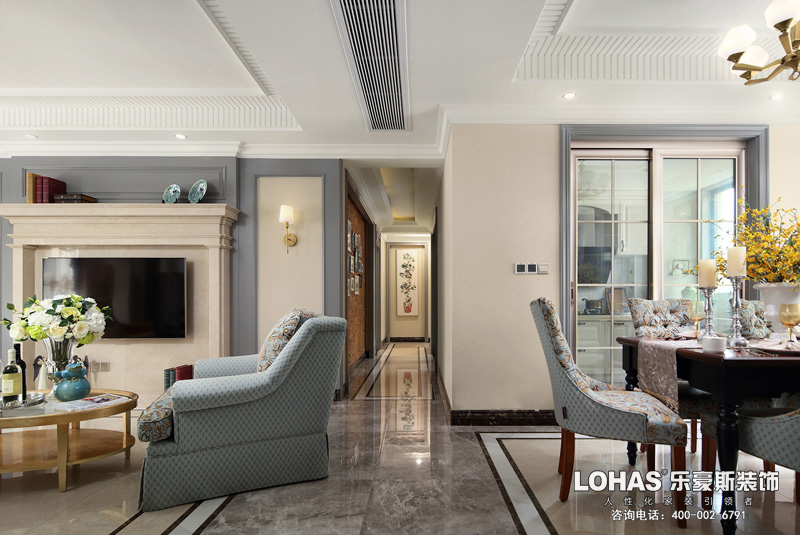 御河上院三室三廳裝修效果圖