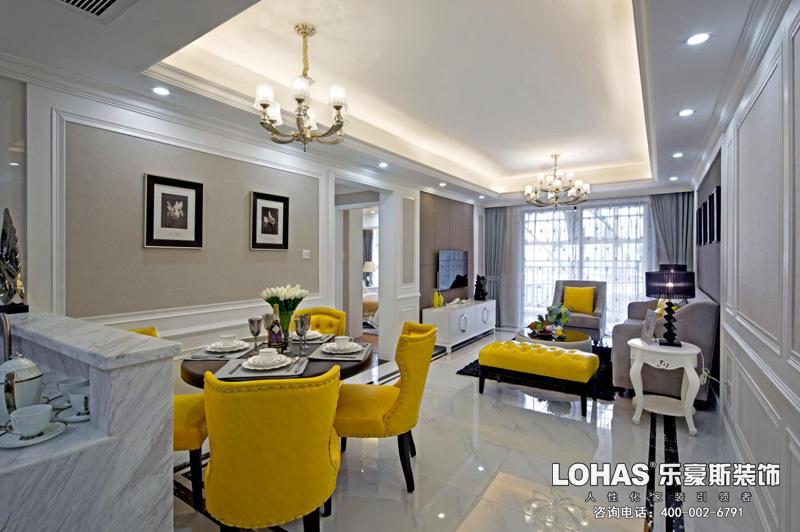 御河上院三室兩廳小美風(fēng)格裝修效果圖