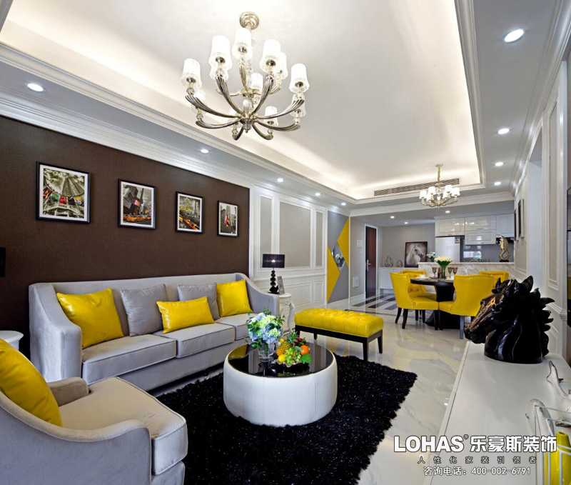 御河上院三室兩廳小美風(fēng)格裝修效果圖