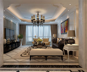 啟銳園142平米三室兩廳簡歐裝修效果圖