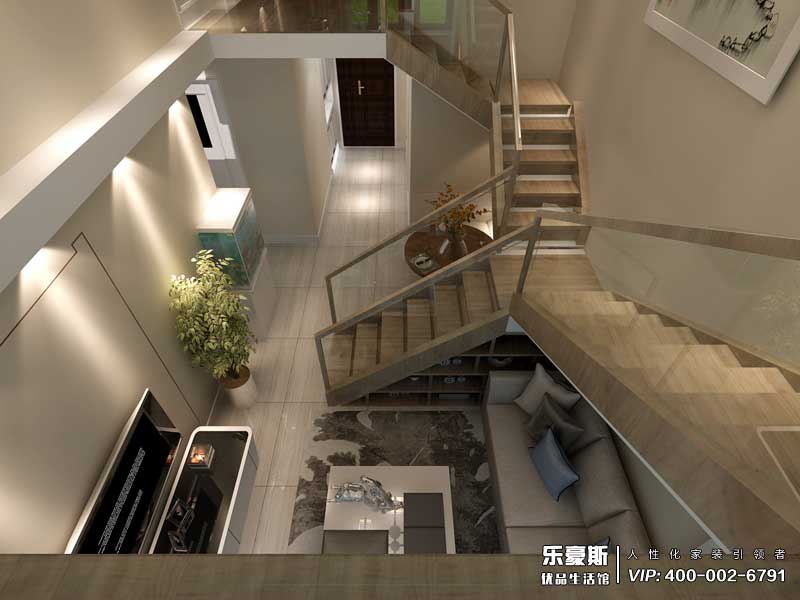 瀚唐89平米躍層日式風格裝修效果圖