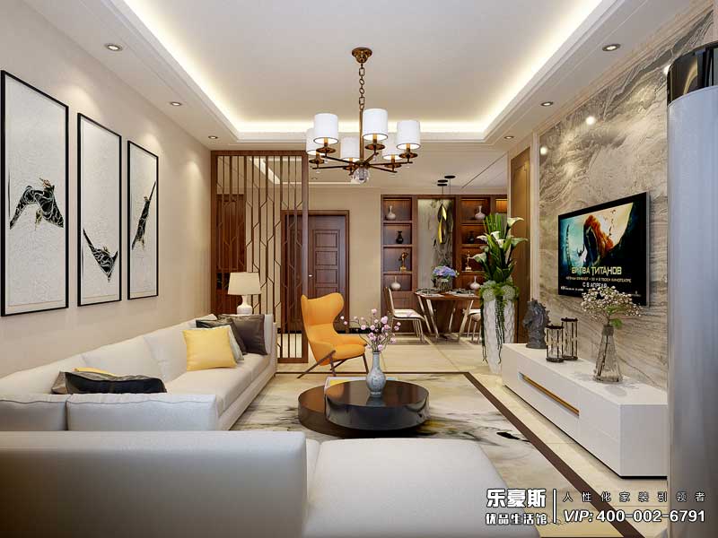 啟銳園104平米美式風格裝修效果圖