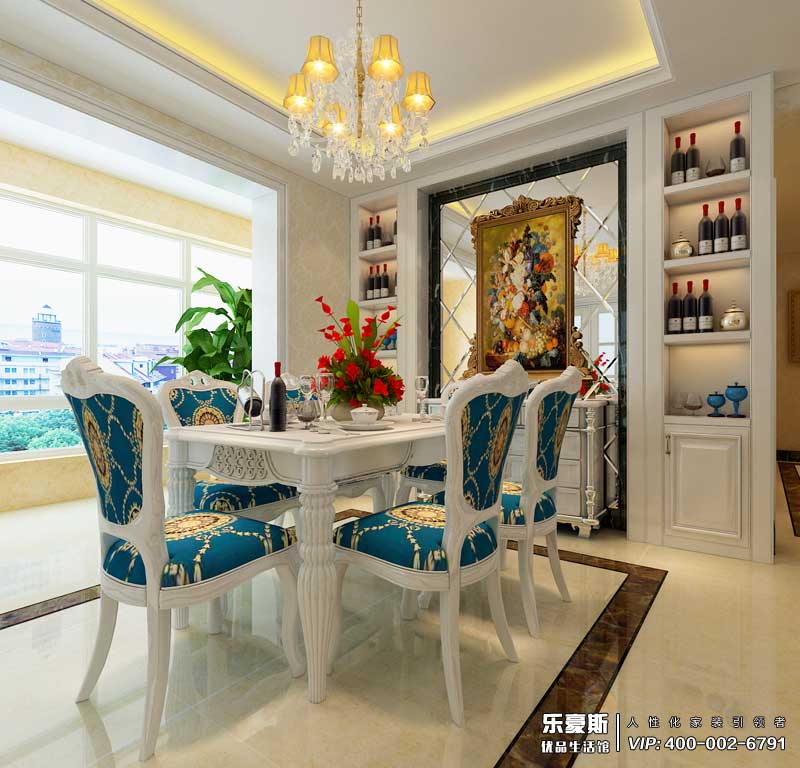 盛邦大都會(huì)139平米簡(jiǎn)歐風(fēng)格裝修效果圖