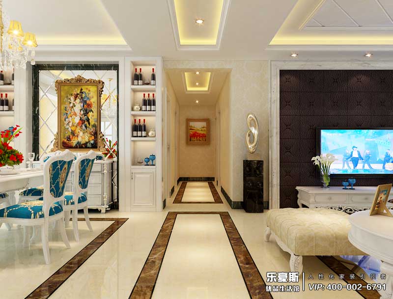 盛邦大都會(huì)139平米簡(jiǎn)歐風(fēng)格裝修效果圖