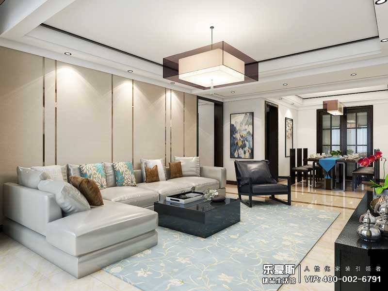 啟銳園135平米新中式簡約風(fēng)格裝修效果圖