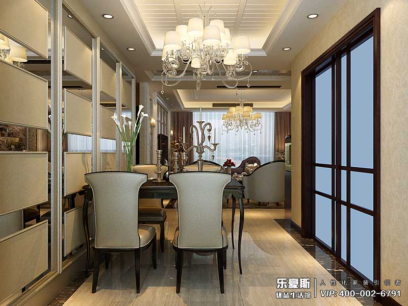 祥云國際138平米歐式風格裝修效果圖