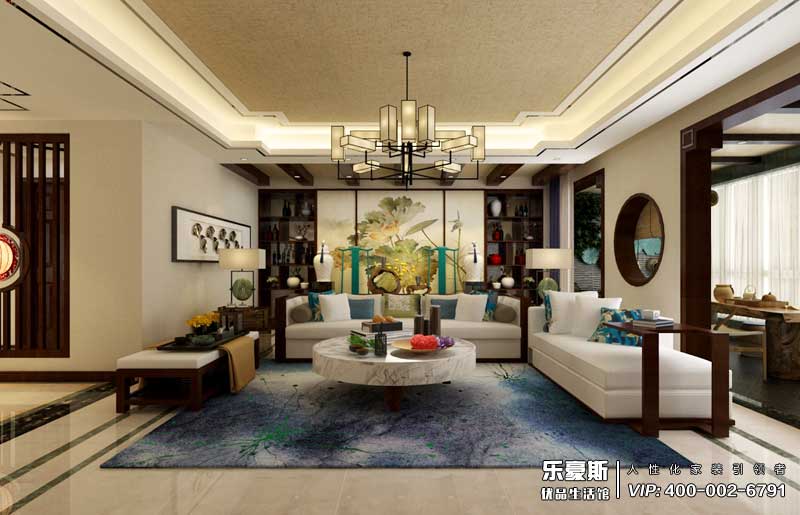 天水麗城180平米新中式風(fēng)格裝修效果圖