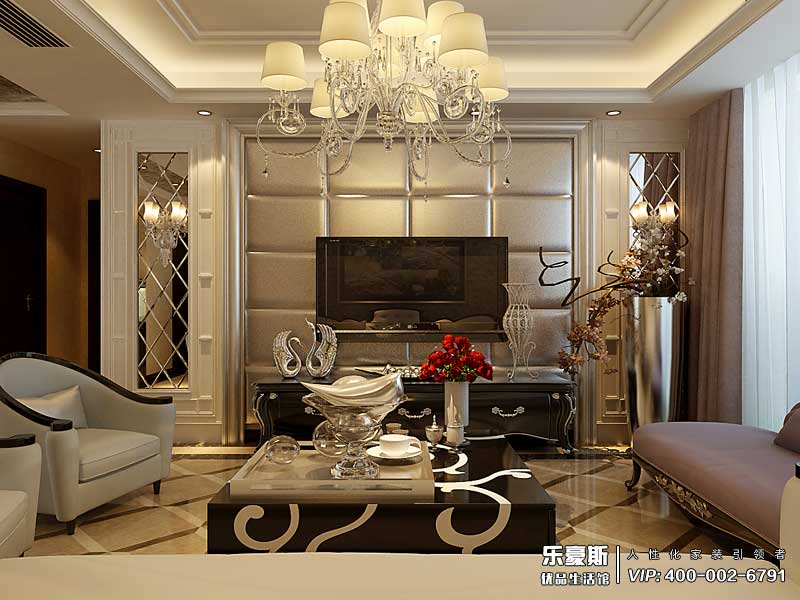 祥云國際138平米簡歐風(fēng)格裝修效果圖