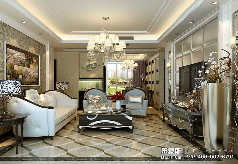 祥云國(guó)際138平米簡(jiǎn)歐風(fēng)格裝修效果圖