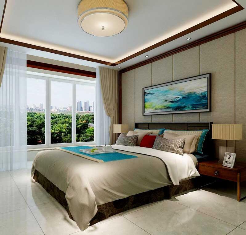 瓏璽山中式風格別墅裝修效果圖 