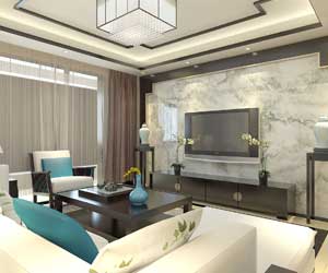 石家莊盛邦大都會137平米新中式風(fēng)格裝修