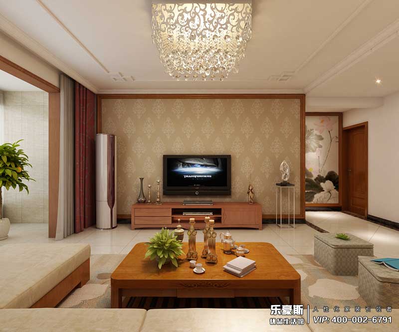 海棠灣130平米新中式裝修