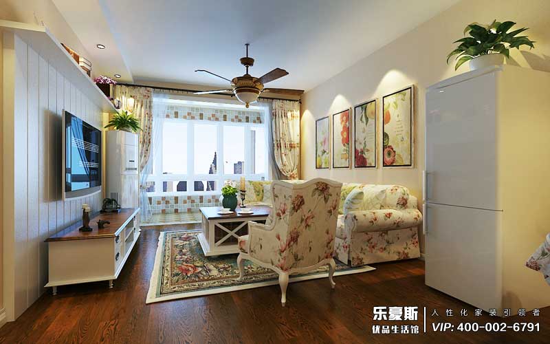 雍雅錦江花苑田園風(fēng)格裝修效果圖