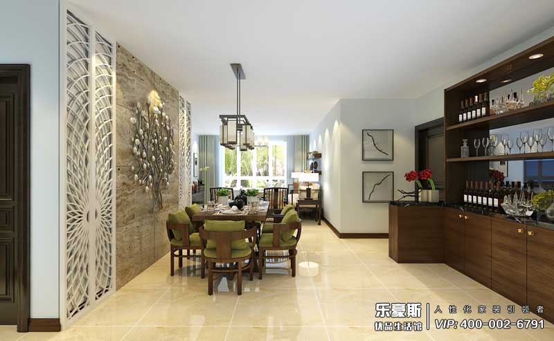 紫金藍灣新中式裝修效果圖