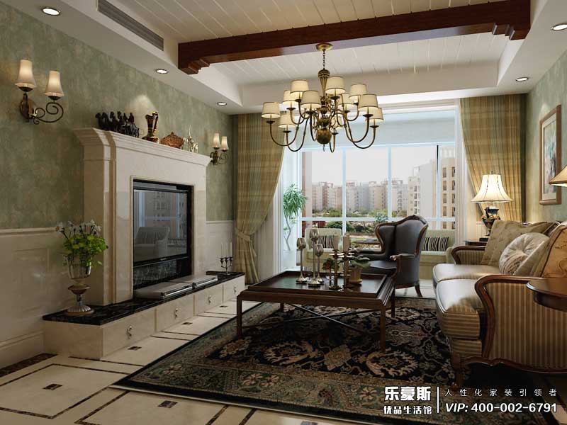 國仕山155平米美式風格裝修