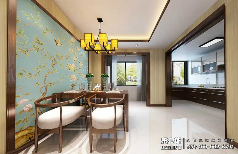 雍雅錦江花苑新中式風(fēng)格裝修效果圖