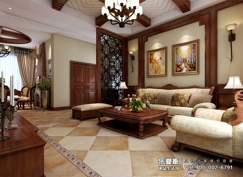 中儲(chǔ)七星公館美式風(fēng)格裝修效果圖