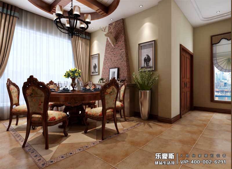 中儲(chǔ)七星公館美式風(fēng)格裝修效果圖