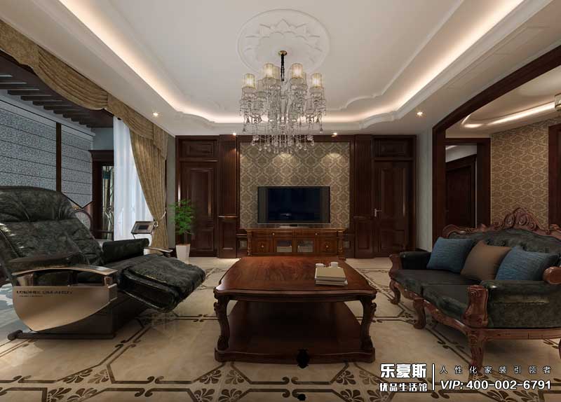 星湖國際花園美式風(fēng)格裝修效果圖