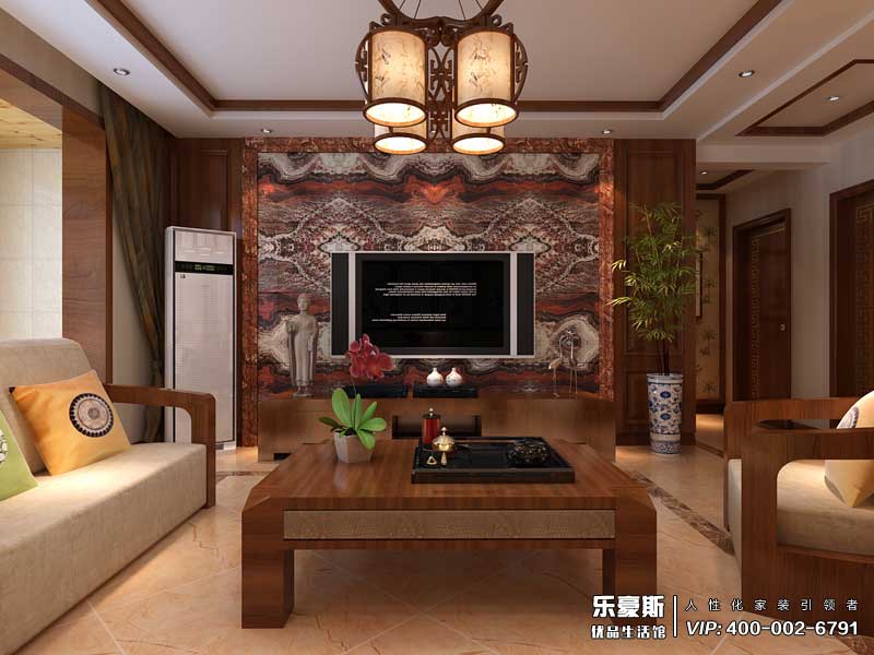 天山銀河廣場新中式風(fēng)格裝修效果圖