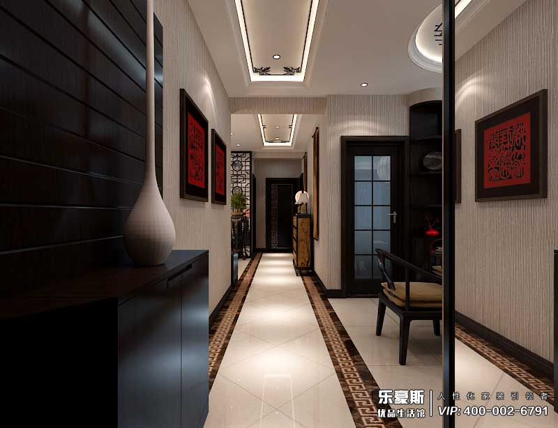 學府名城新中式風格裝修效果圖