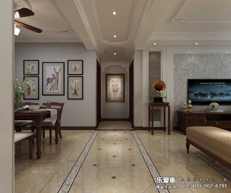 恒潤時代廣場美式風格裝修效果圖