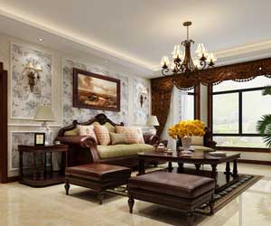 星湖國際花園美式風(fēng)格裝修效果圖