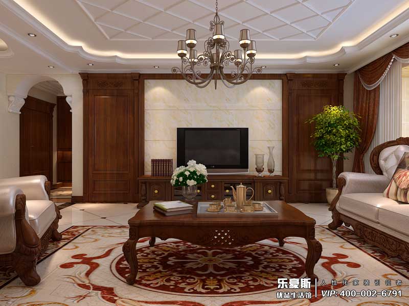 盛邦218平米美式風格別墅裝修效果圖