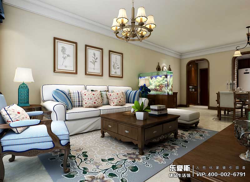 潤德天悅城美式風格裝修效果圖