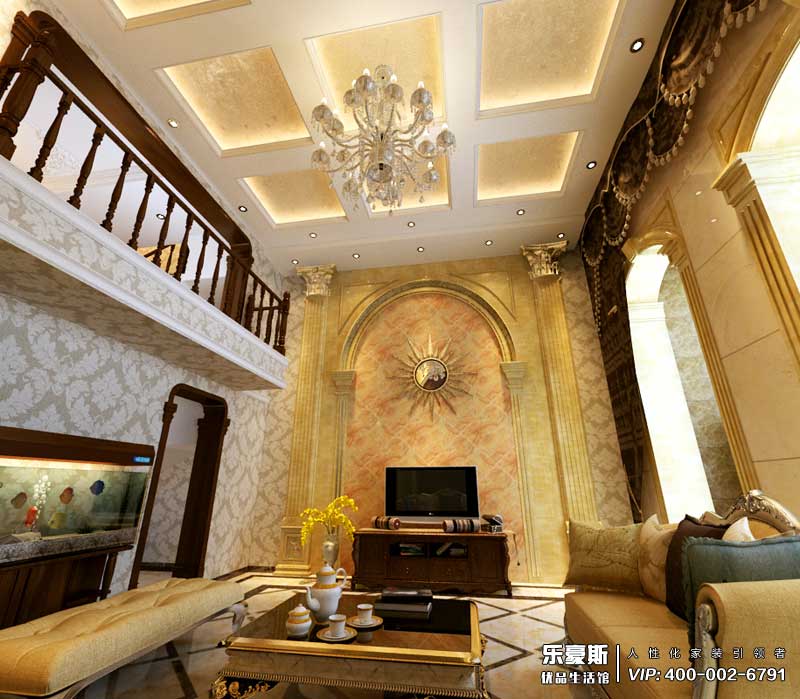 御河上院222平米躍層歐式風(fēng)格裝修效果圖