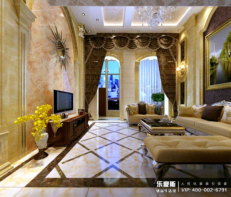 御河上院222平米躍層歐式風(fēng)格裝修效果圖