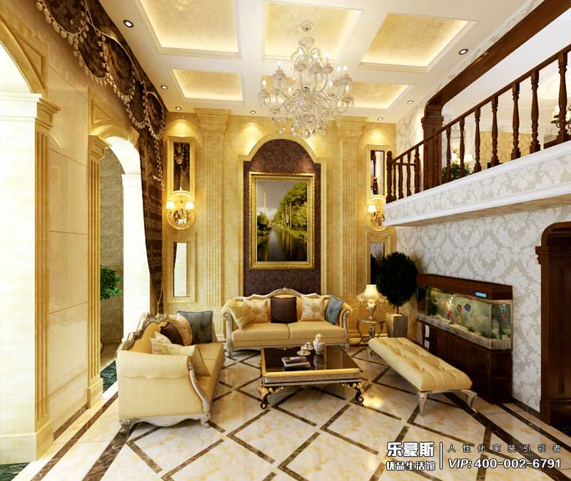 御河上院222平米躍層歐式風(fēng)格裝修效果圖