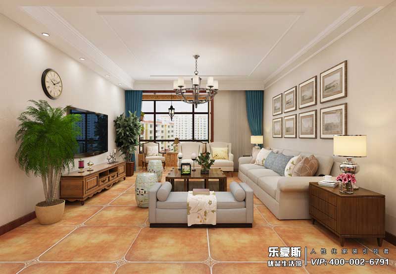 御河上院165平米美式風(fēng)格裝修效果圖