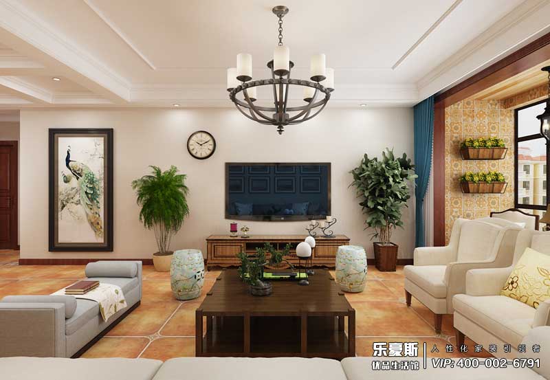 御河上院165平米美式風(fēng)格裝修效果圖