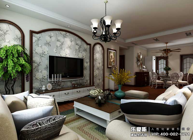 恒潤時(shí)代廣場美式風(fēng)格裝修效果圖