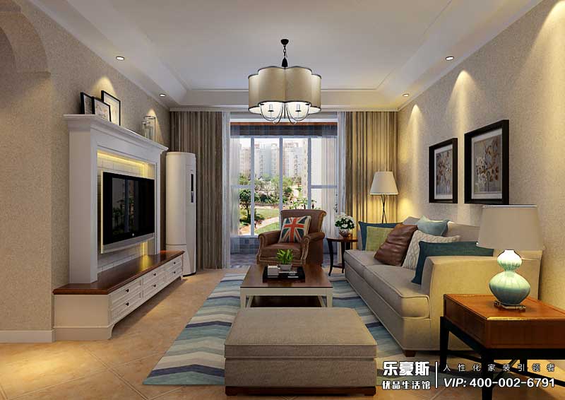 旅投福美十號(hào)院三室兩廳簡(jiǎn)歐風(fēng)格裝修效果圖