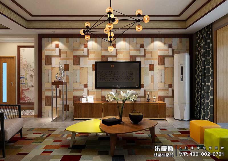 天山世界之門U米公園新中式混搭風(fēng)格裝修效果圖