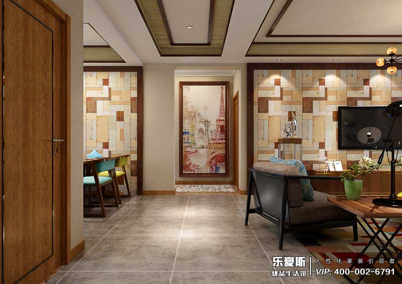 天山世界之門U米公園新中式混搭風(fēng)格裝修效果圖